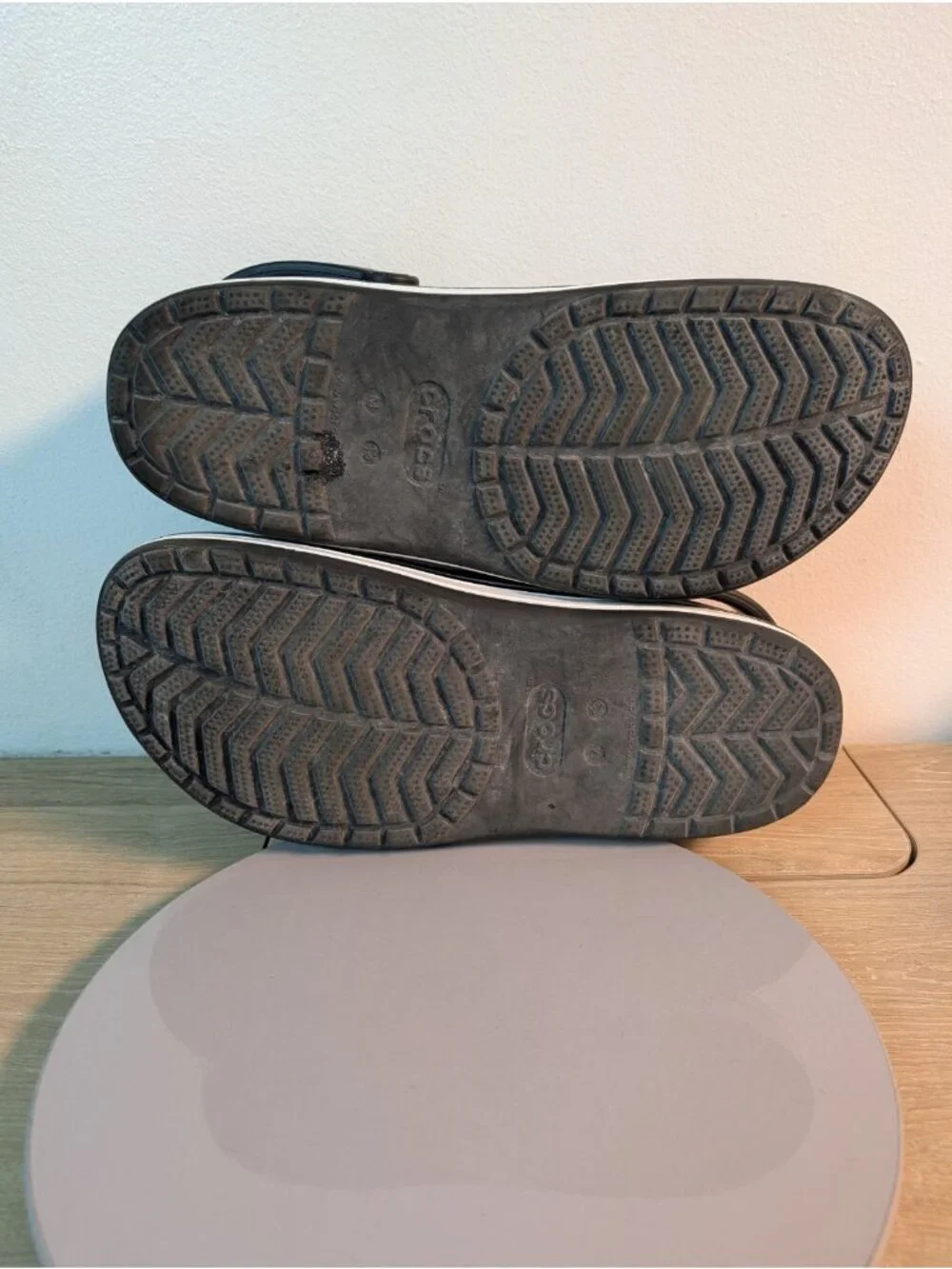 Crocs Bayaband Slip On Clog Men's Sz 13 Black Stripe Comfy Summer